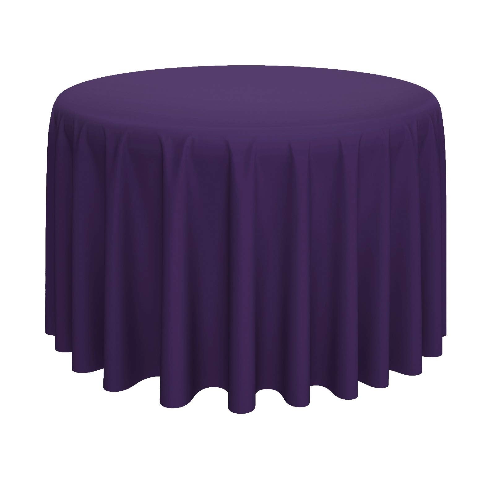 Lann'S Linens - 120 Round Premium Tablecloth For Wedding/Banquet/Restaurant - Polyester Fabric Table Cloth - Purple