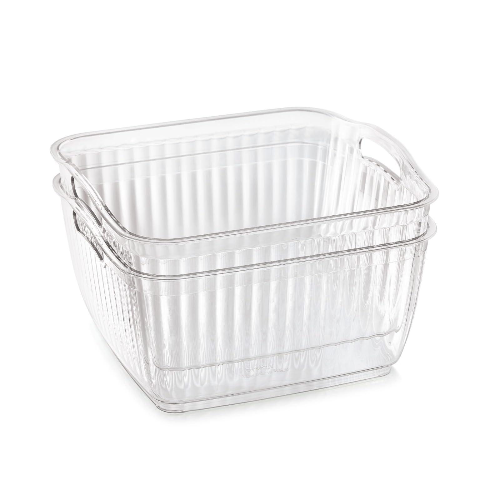 Inkulture Fridge Storage Box For Vgetable & Fruits | Fridge Organizer For Kitchen | Refrigerator Containers | Pack Of 02