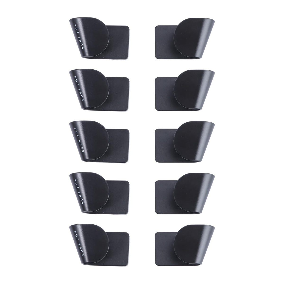 Hemoton 5 Pair Black Lid Organizer Frosted Pot Lid Storage Rack Seamless Stickers Pan Lids Holder Lid Shelf Kitchen Frame Suppli