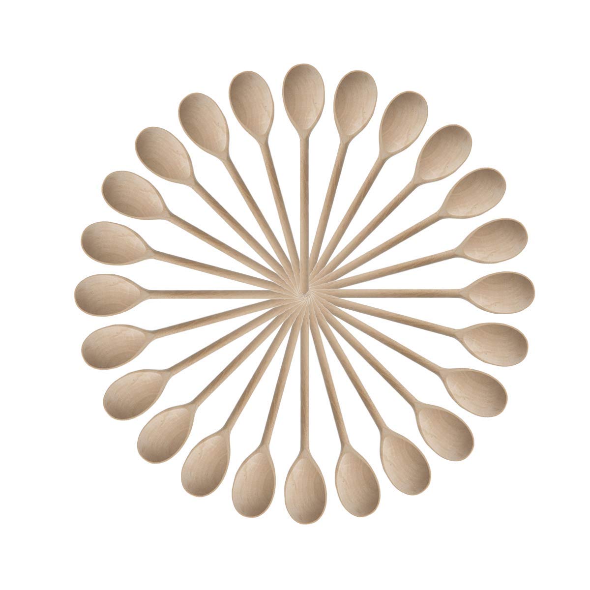 Kitchen Wooden Spoons Mixing Baking Serving Utensils Puppets 12 Inch - Set Of 24 Roundsquare