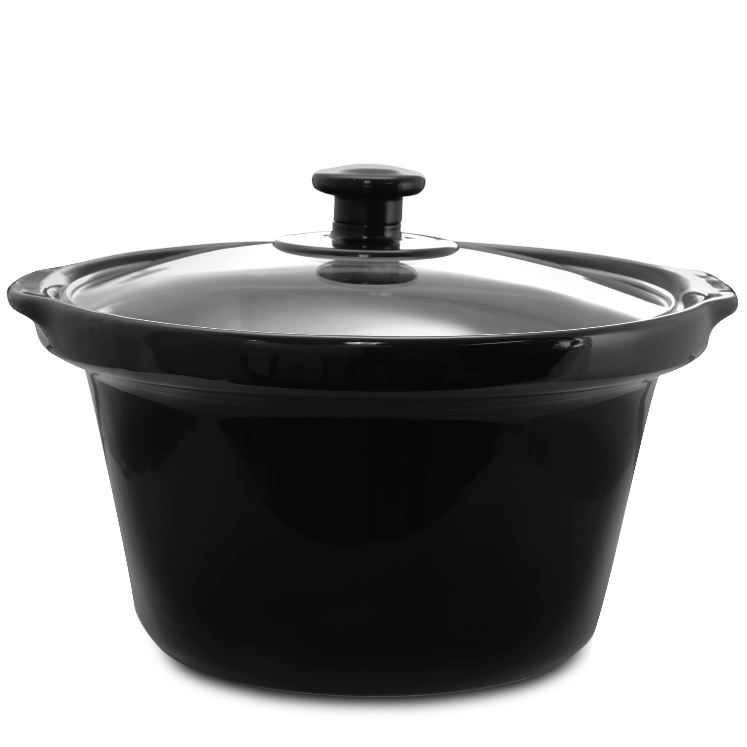 Megachef Triple 2.5 Quart Slow Cooker And Buffet Server In Brushed Copper And Black Finish With 3 Ceramic Cooking Pots And Remov