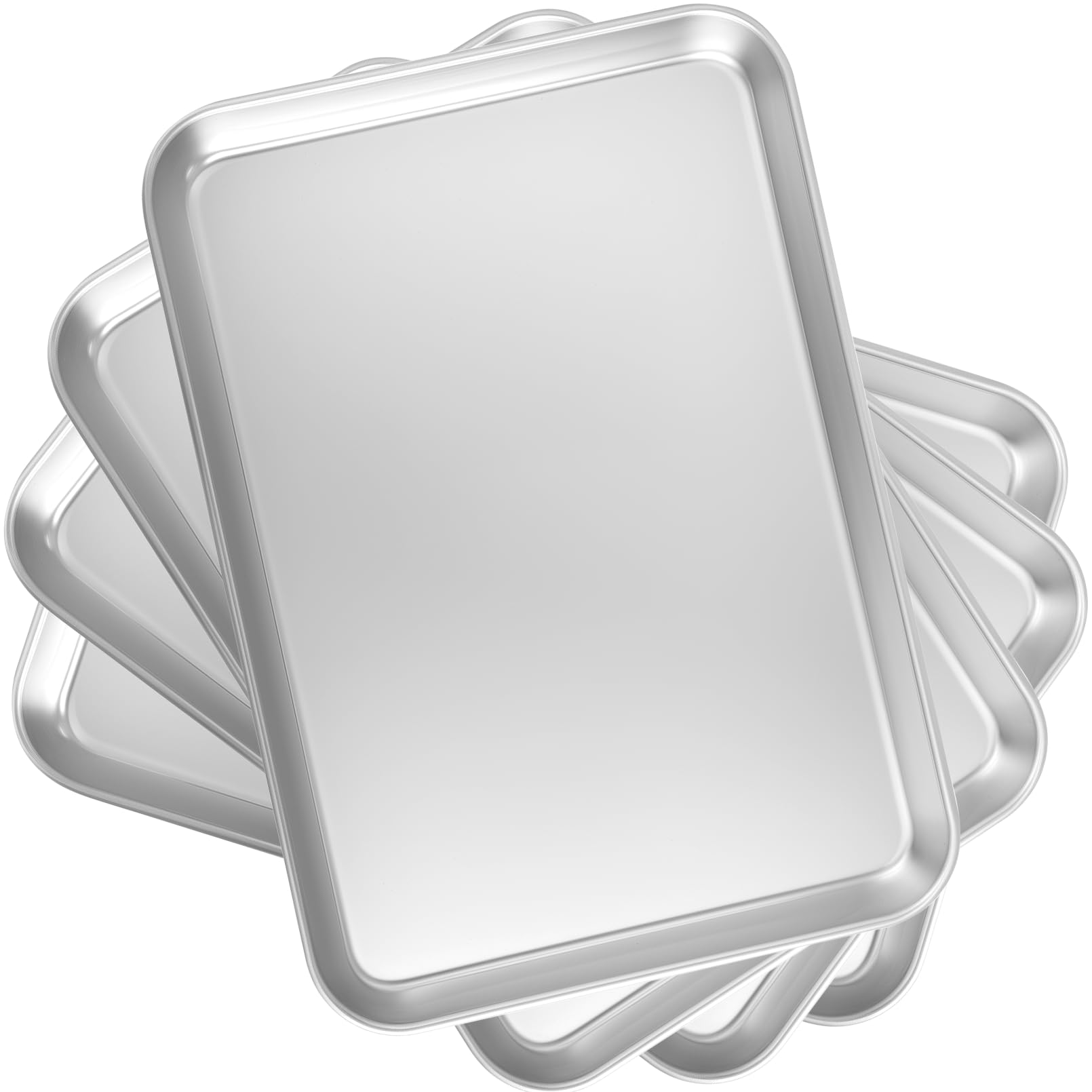 Extrapins 4 Pack Stainless Steel Baking Sheet, 8 x 5 Inch Cookie Sheets