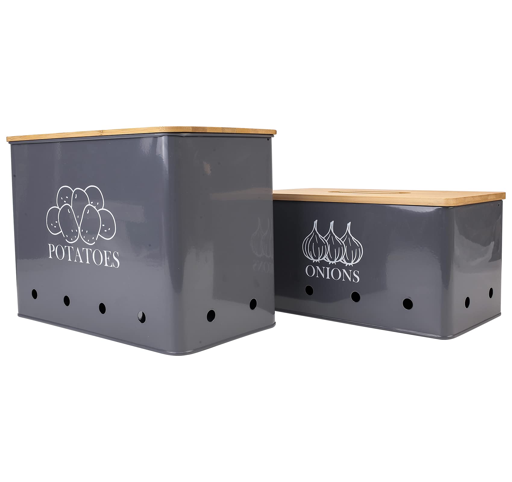 Gdfjiy Potato Onion Kitchen Storage Canisters,Storage Bin For Kitchen 2 Pack Set,Potatoe, Potato Storage Box,Storage And Long Sh