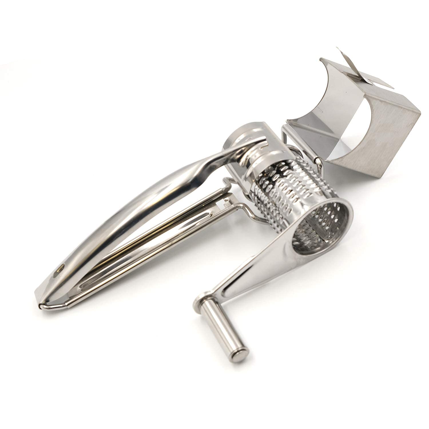 Mayata Multifunctional Rotary Cheese Planing Grater Stainless Steel Cheese Presser Shredder Cutter Grinder Kitchen Kit