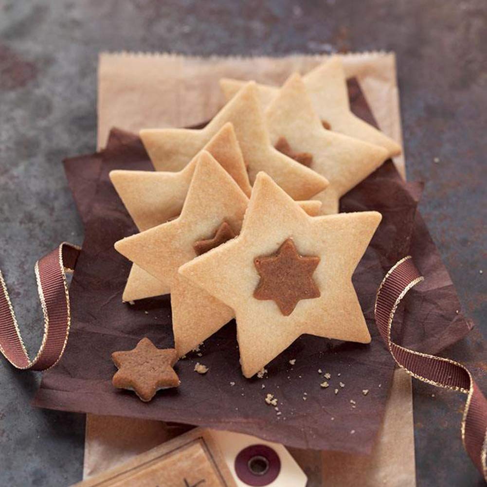KALAIEN Star Cookie Cutter Set - 10pcs Stainless Steel Biscuit Cutters, Model BXG6029