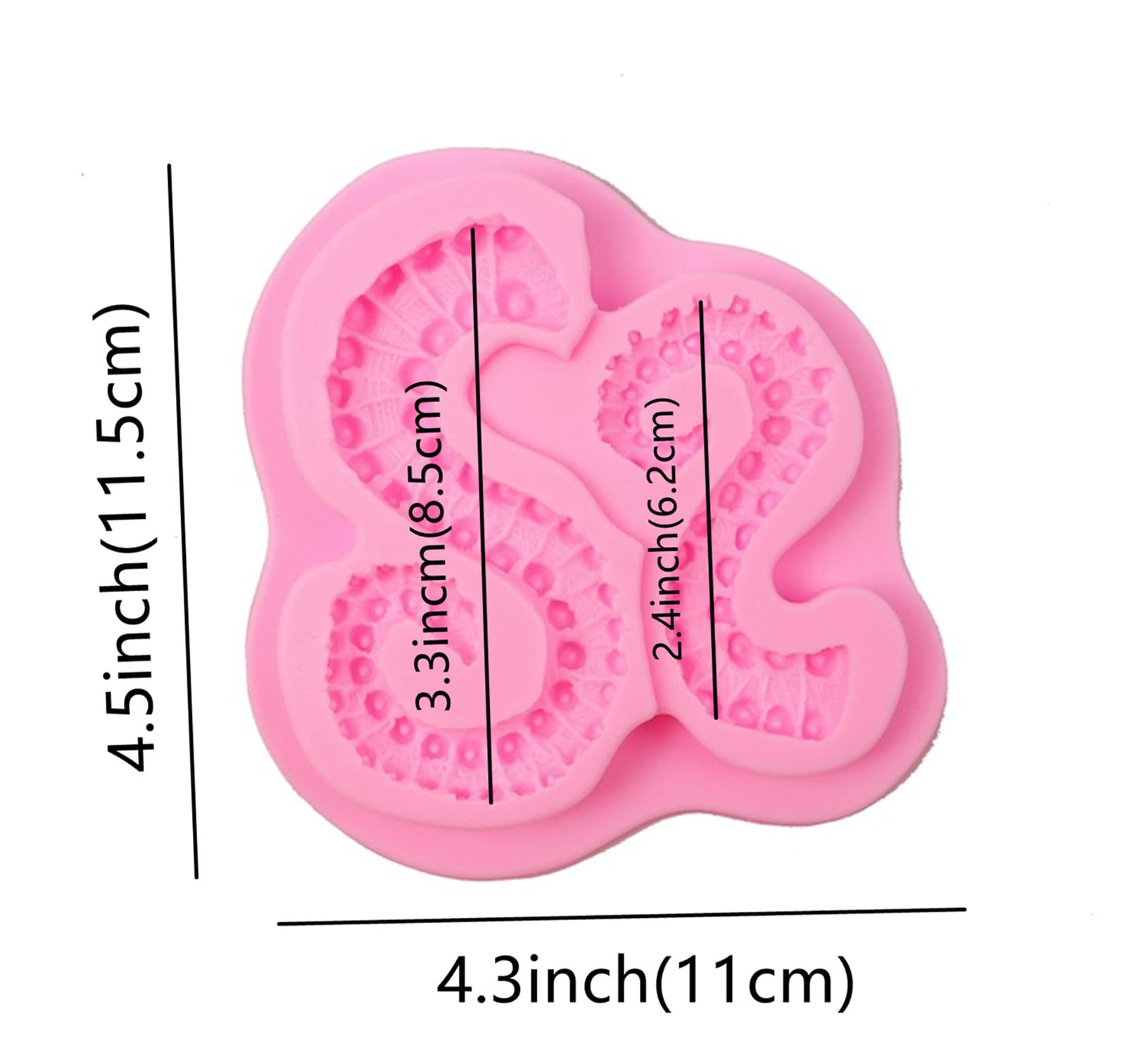 Mausong Sea Octopus Tentacles Silicone Mold Cake Border Fondant Molds Cake Decorating Tools Candy Clay Chocolate Gumpaste Moulds