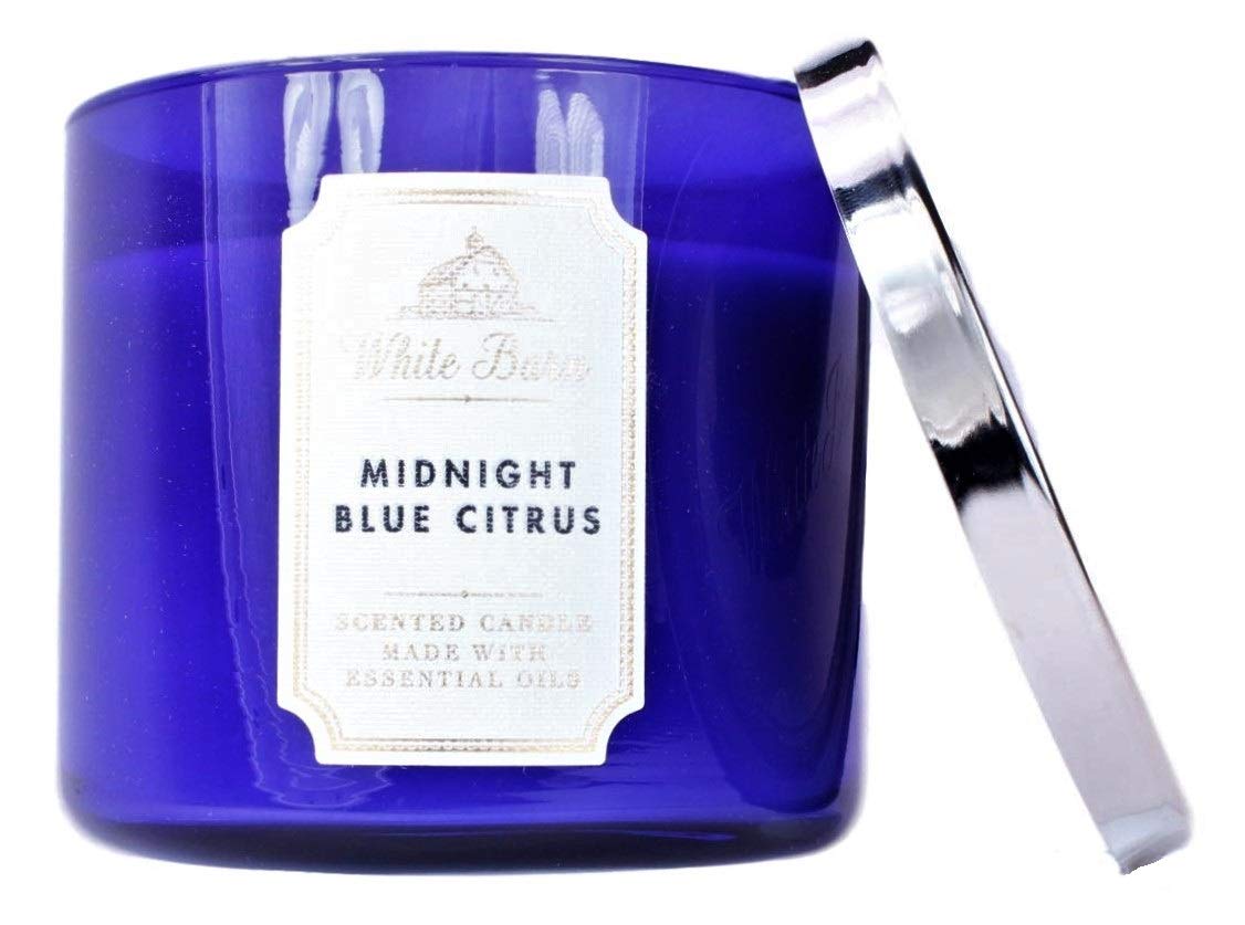 Bath & Body Works White Barn 3-Wick Candle in MIDNIGHT BLUE CITRUS