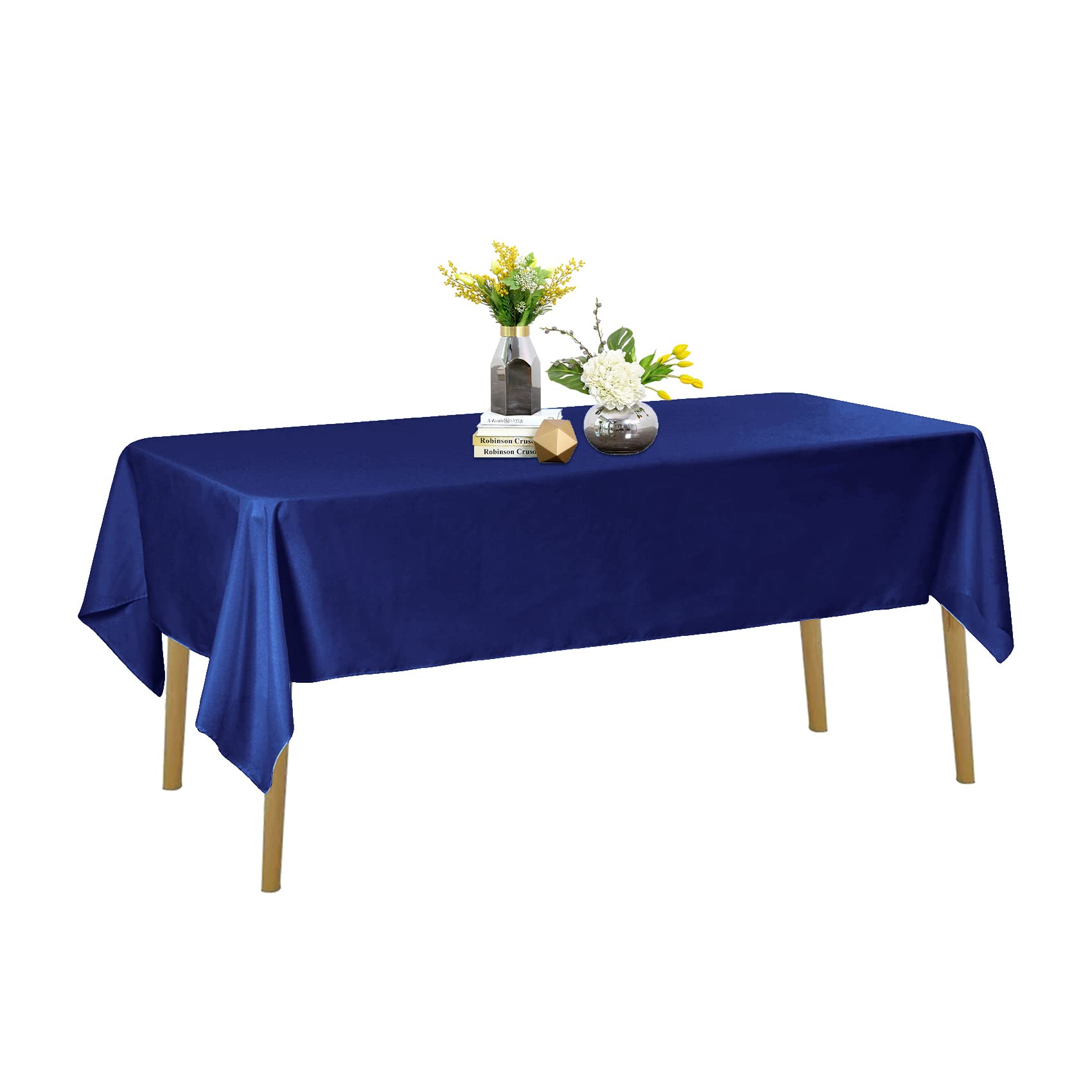 Rectangle Tablecloth - 90X156 Royal Blue Tablecloth - Stain And Wrinkle Resistant Washable Polyester Table Cloth, Decorative Fab