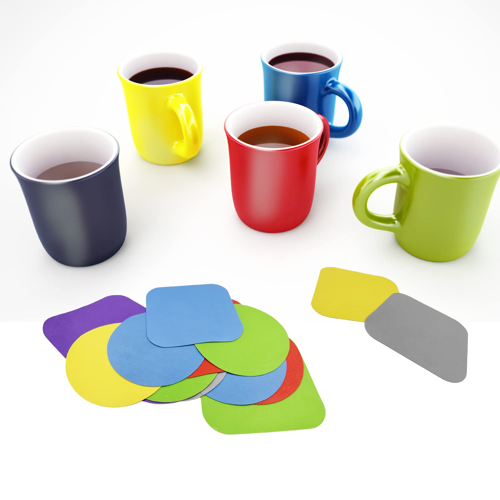 MJPCUAU Jar Opener Kit - 5 in 1 Multi-Function, Non-Slip Rubber Gripper Pad for Weak Hands, One Size, Model J001, Color A