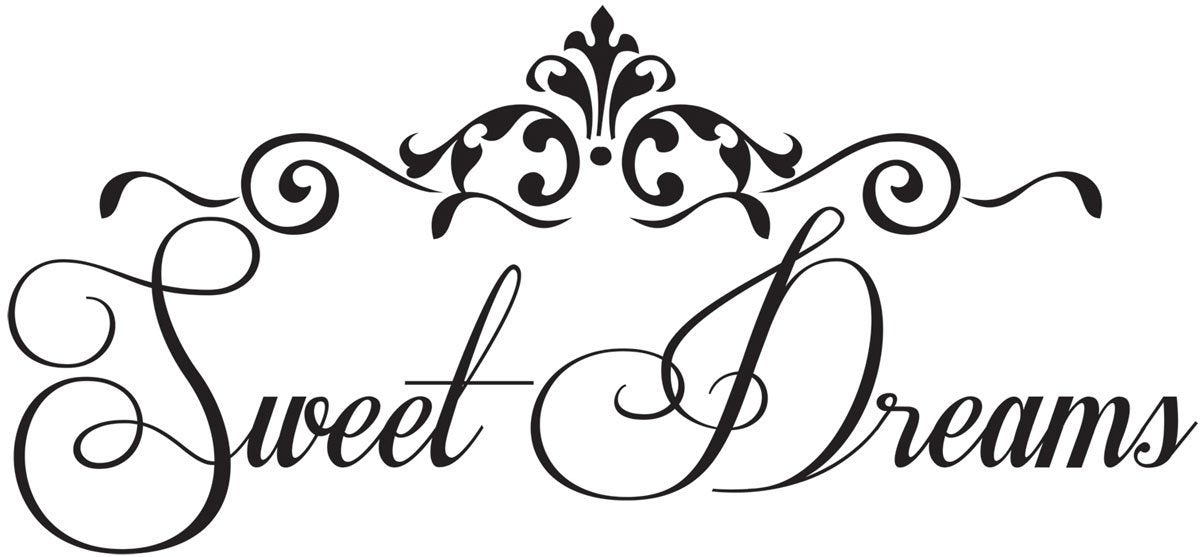 Sweet Dreams Vinyl Wall Quote Decal | 28'' X 13'' Bedroom, Nursery, Or Living Room Wall Sticker | Inspirational Home D  Cor