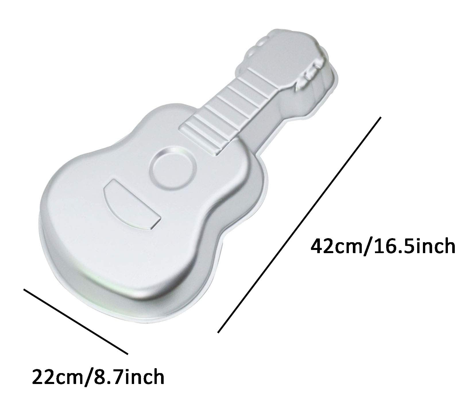 Zdywy 16.5 Inch Guitar Shaped Aluminum 3D Baking Mould Cake Mold Tin Birthday Cake Pan - Guitar