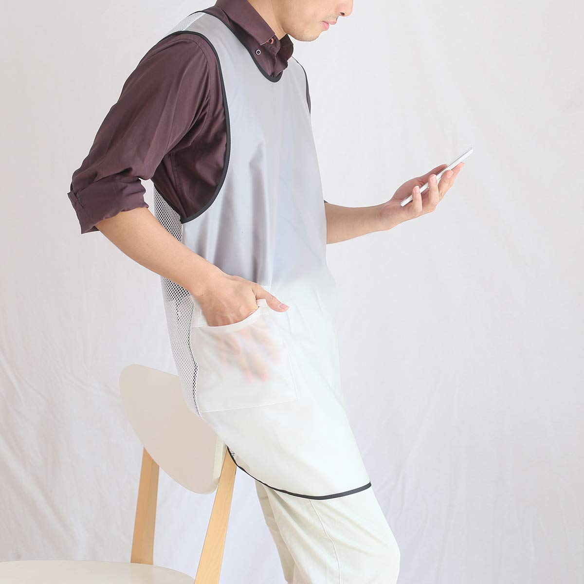 Newgem 100% Waterproof Cross Back Apron With Pockets For Women Men Dishwashing, Cleaning Fish, Lab Work, Dog Grooming, Gardening