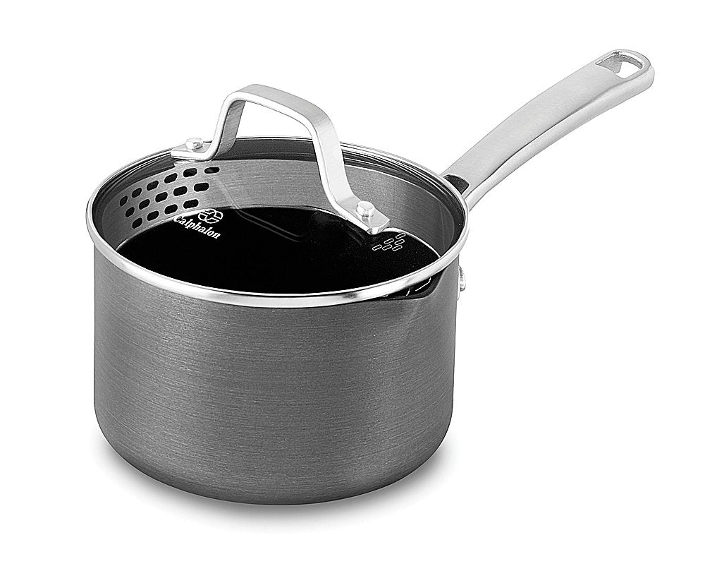 Calphalon 1943331 Classic Nonstick Sauce Pan With Cover, 1.5 Quart, Grey