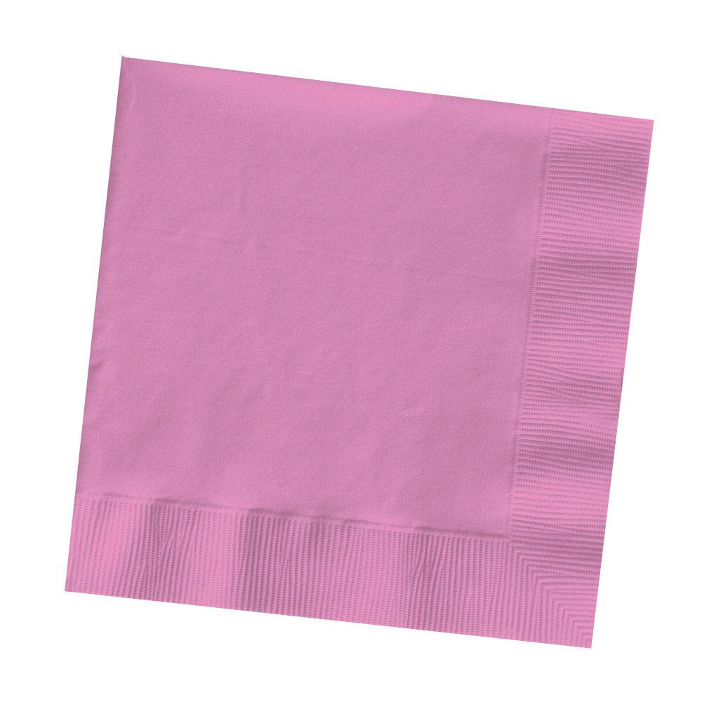 Creative Converting Bright Beverage Paper Napkins, 50 Count, Candy Pink