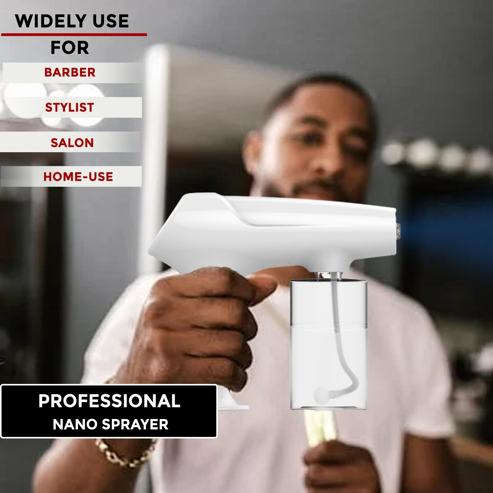Hovinke Barber Nano Spray,Cordless Portable Water Sprayer, Usb-C Rechargeable For Barber, Salon, Home