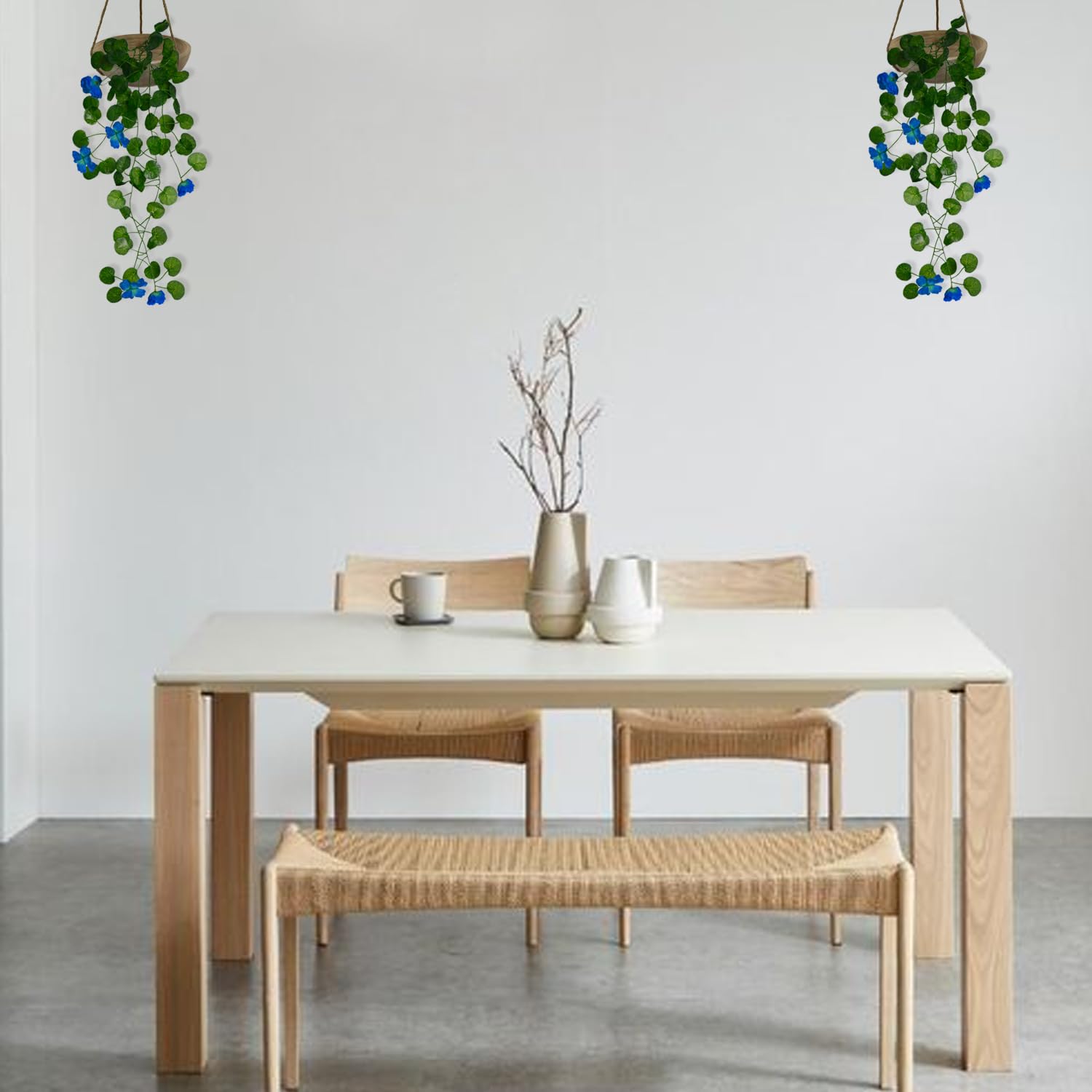 Decorebugs Artificial Flower Plants Leaves Hanging Ivy Garlands Plant Greenery Vine Creeper Home Decor Door Wall Balcony Decorat