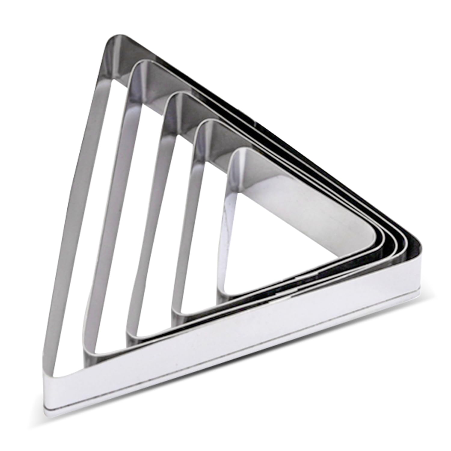 Sk Triangle Shape Cookie Cutter Set, Stainless Steel, 5-Piece, Small(2.7In)