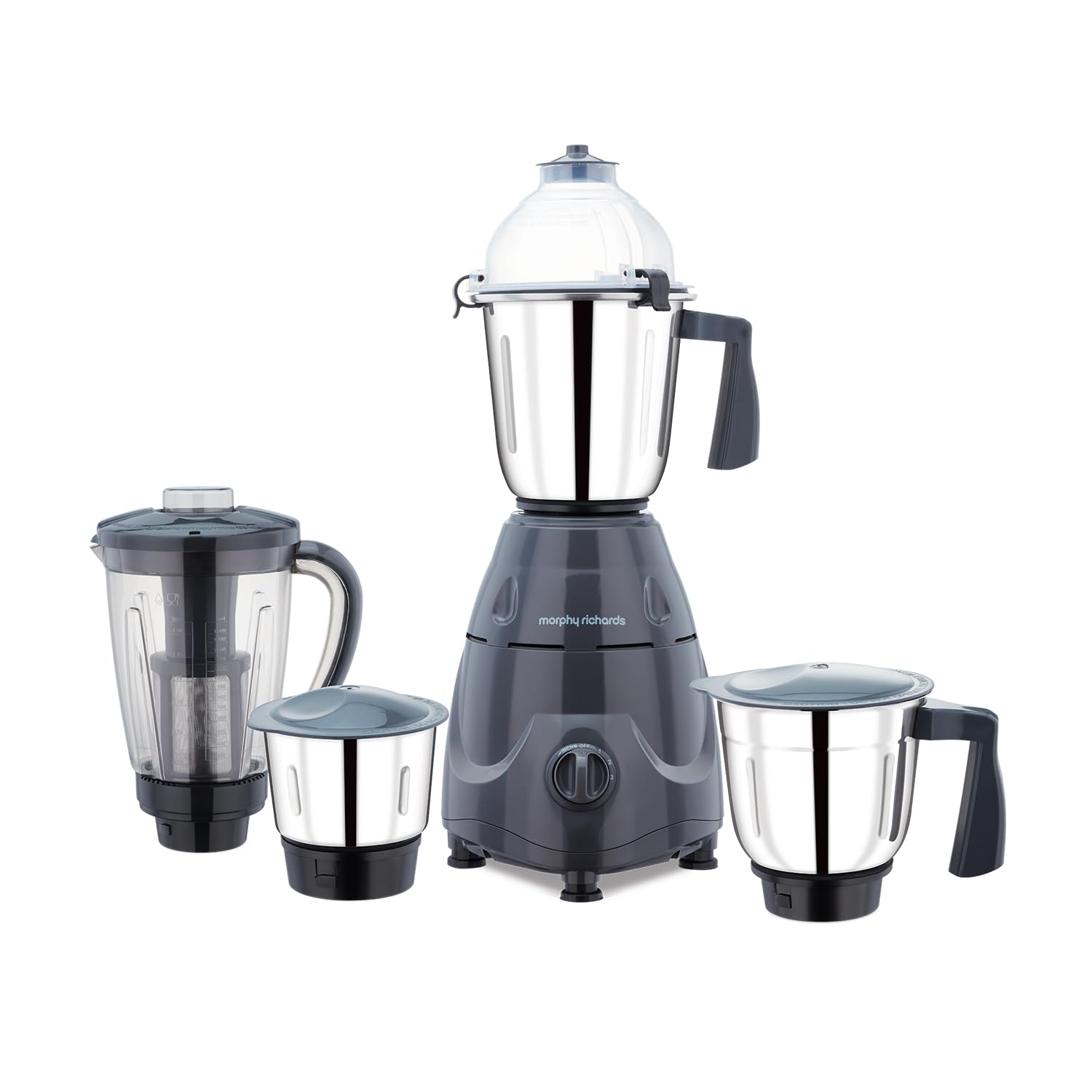 Morphy Richards Icon Superb 750 Watts Mixer Grinder| 4 Stainless Steel Mixer Jars Including Juicer Jar| 3-Speed Control With Pul