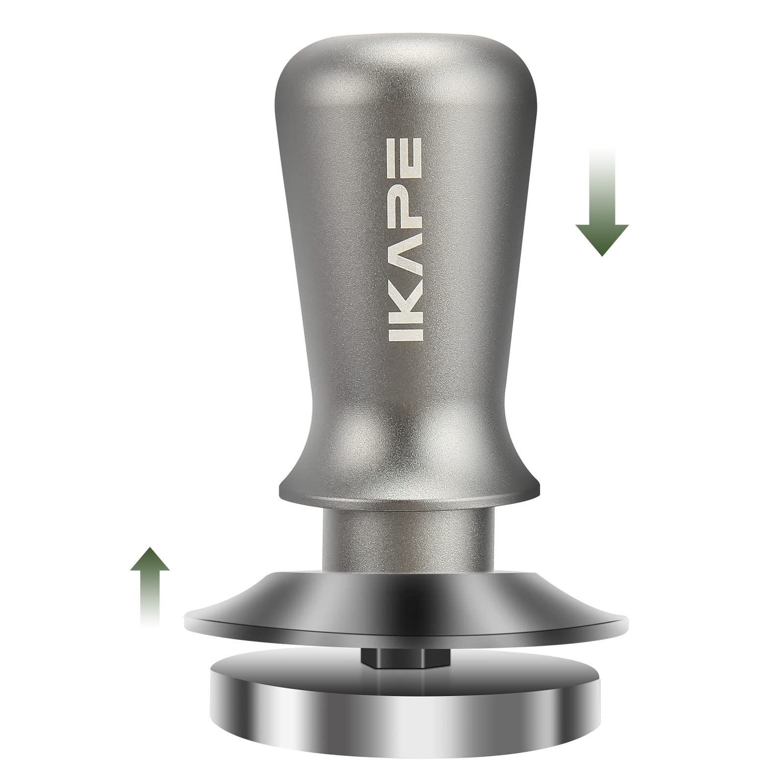 Ikape 53Mm Espresso Tamper, Premium Barista Coffee Tamper With Calibrated Spring Loaded, 100% Flat Stainless Steel Base Tamper F