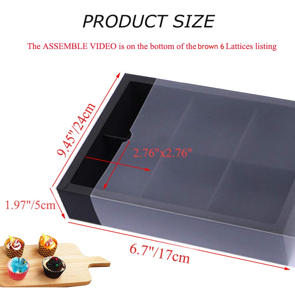 Neenicoliy 12 Packs Cupcake Boxes,Food Grade Paper Treats Gift Boxes With Inserts And Display Windows,Cupcake Containers For Bak