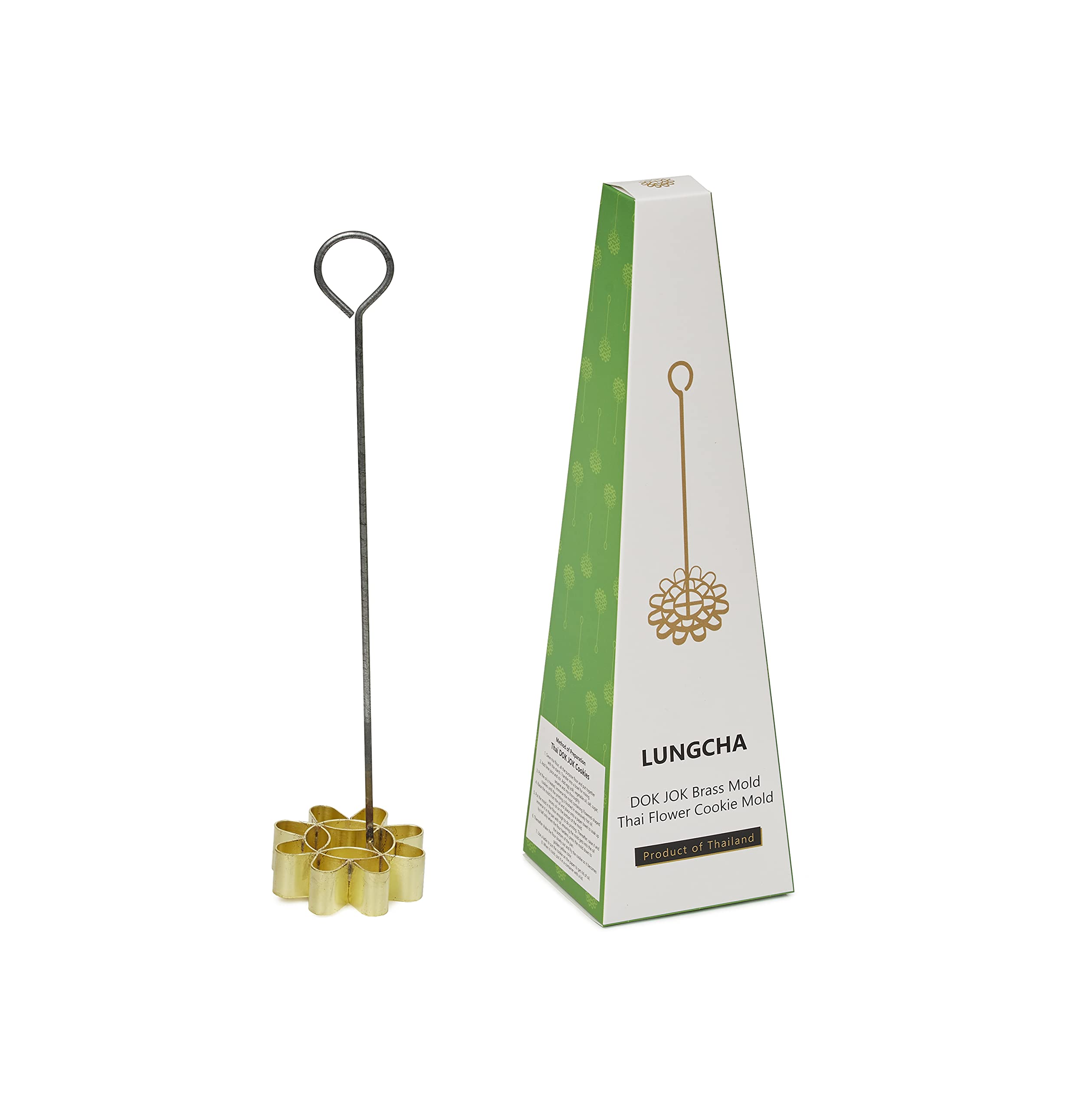 Dok Jok Brass Thai Flower Cookies Mold For Stylist Sunflower Crispy Biscuit Difference Size (6 Cm)