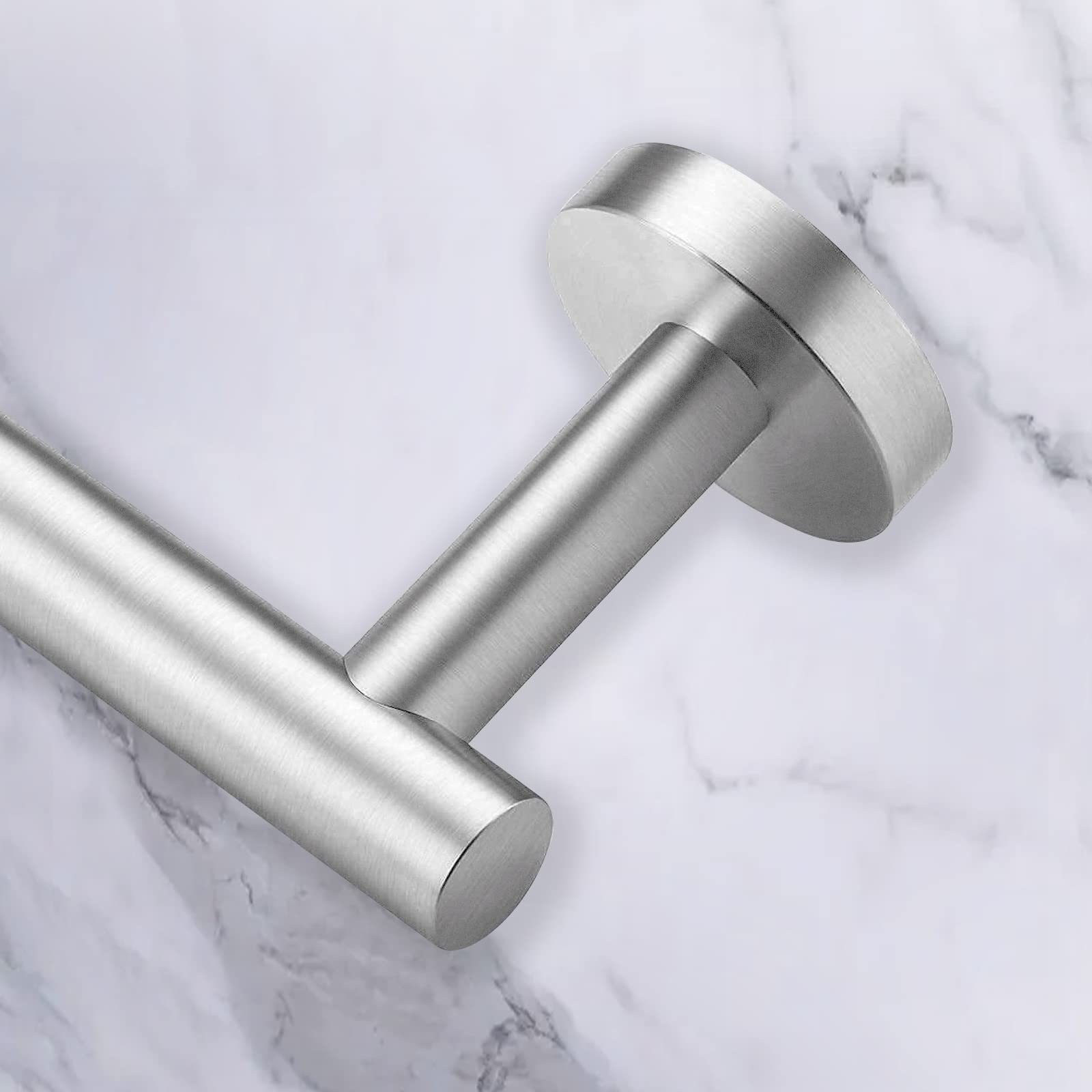 Cilee 2 Pieces Brushed Nickel Bathroom Towel Bar, 16 Inch Double Towel Racks,Bathroom Towel Holder Towel Hanger For Bathroom Sta