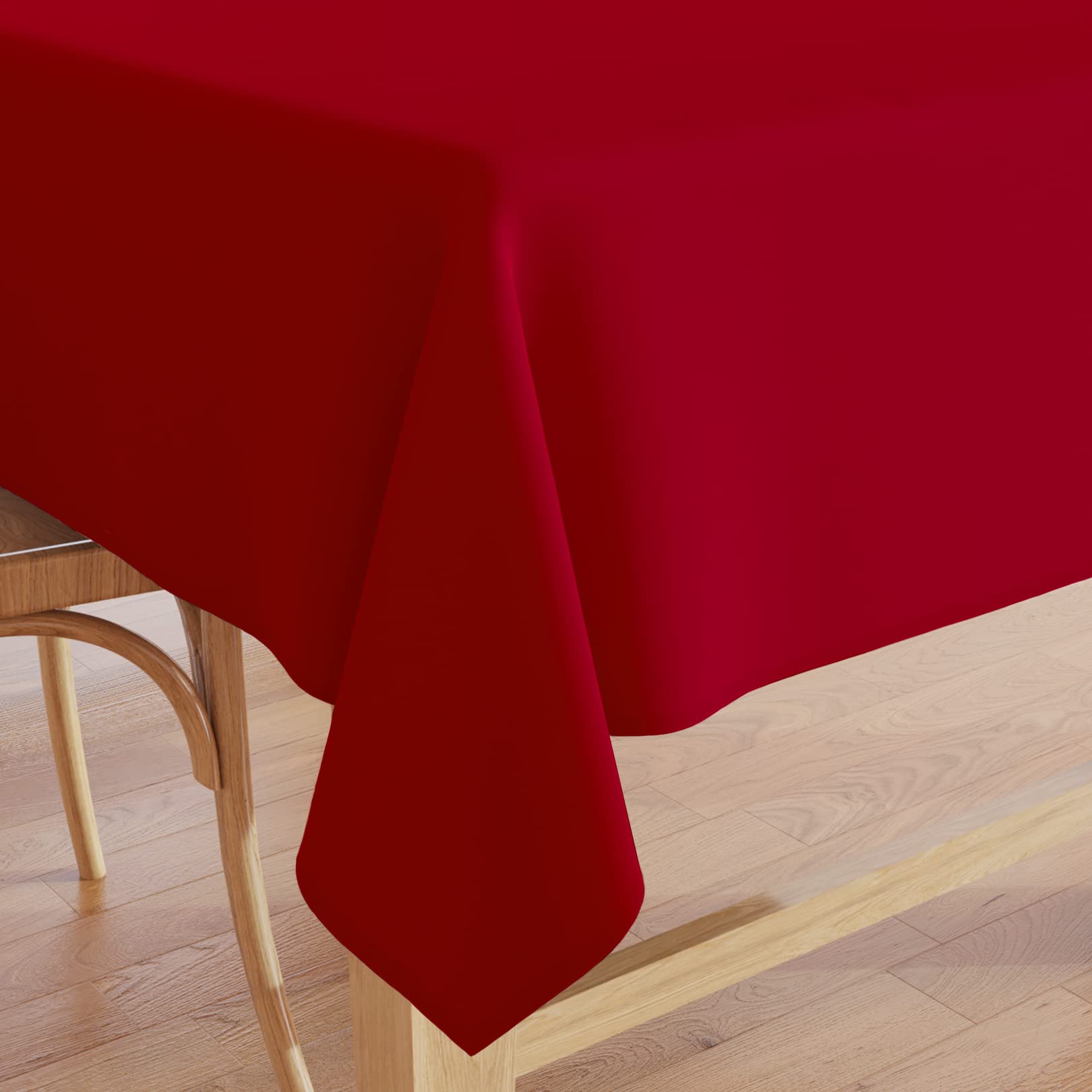 Encasa Homes Solid Color Cotton Canvas Tablecloth - For Family Dinners, Festivals, Indoor & Outdoor Parties And Everyday Use, 10