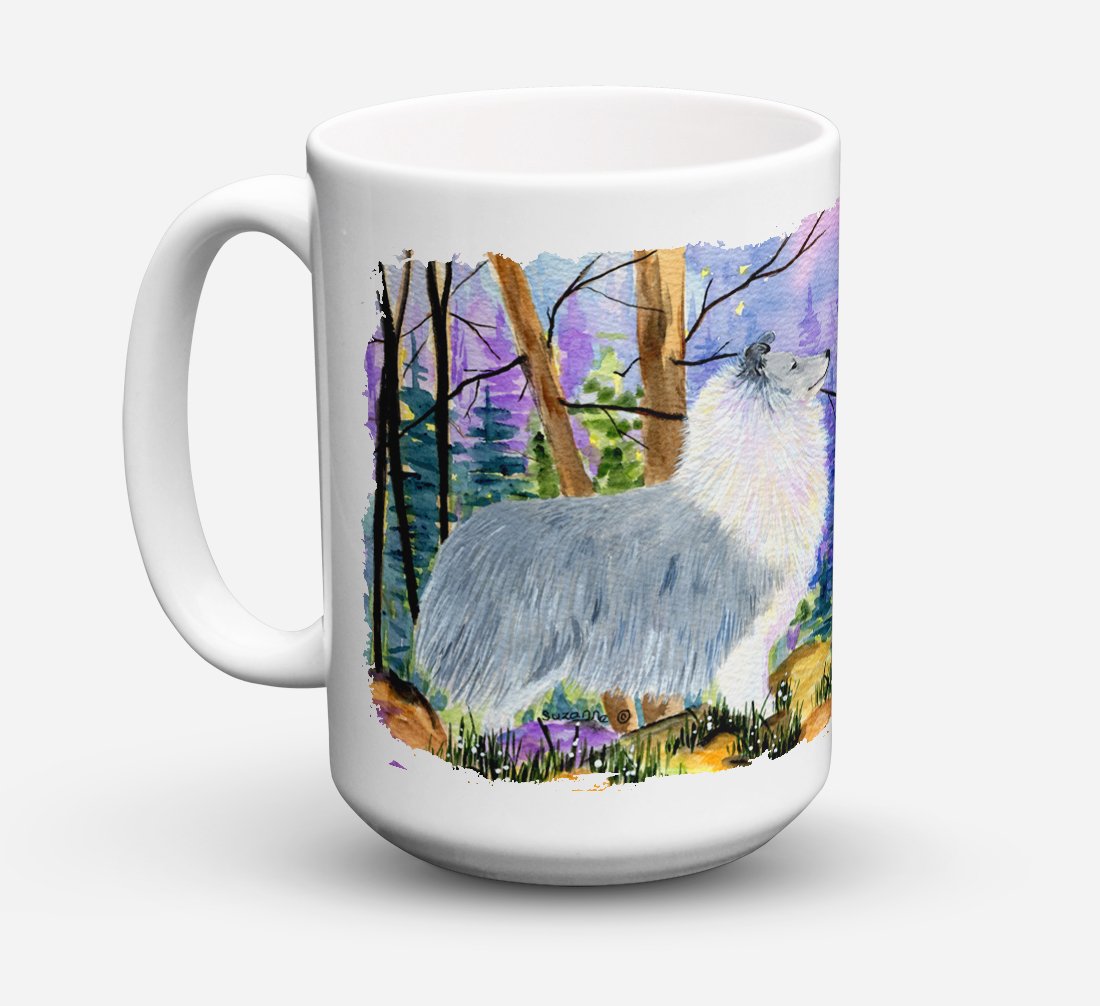 'Caroline's Treasures SS8636CM15 Sheltie Dishwasher Safe Microwavable Ceramic Coffee Mug, 15 oz, Multicolor''