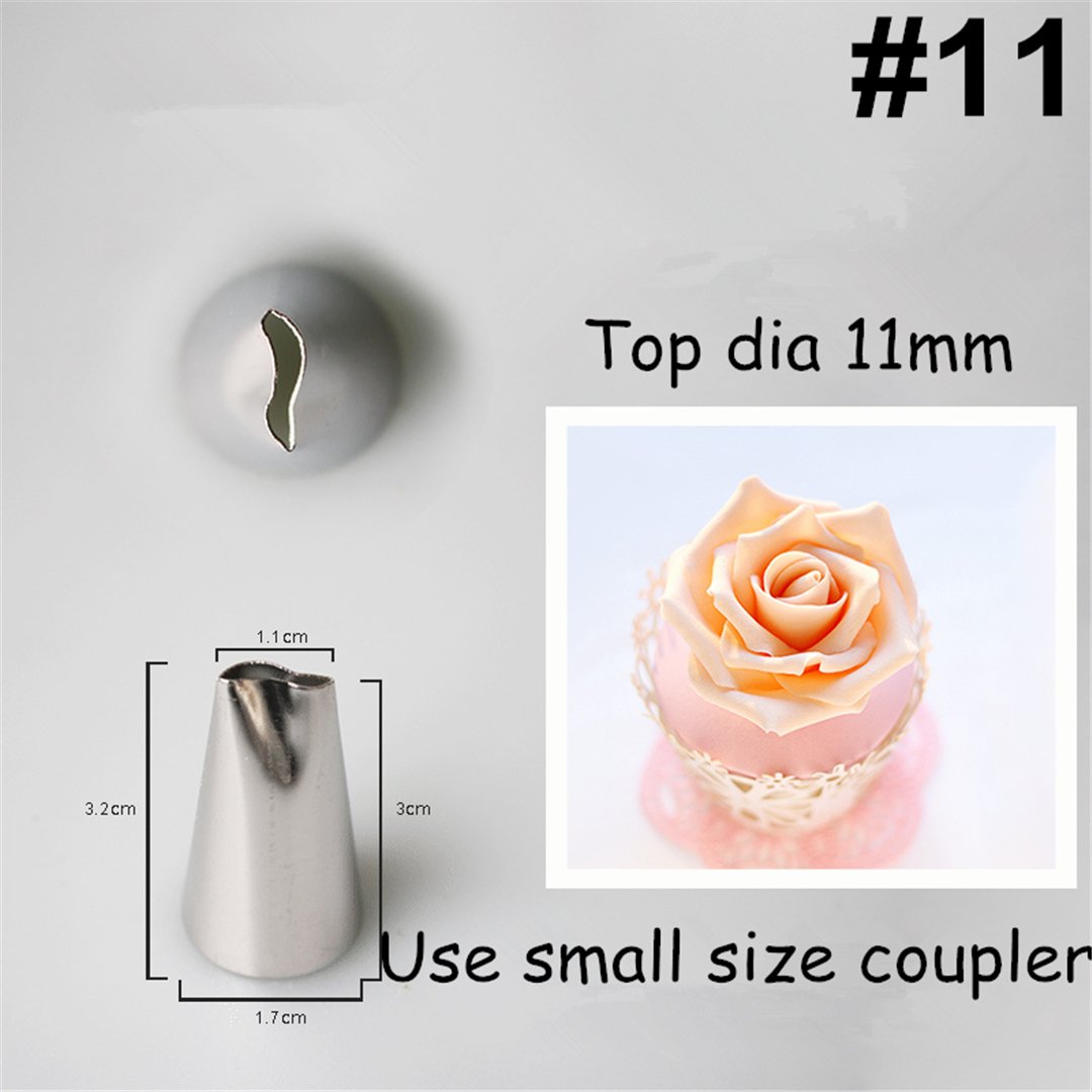 Fantasyday 8-Piece Stainless Steel Rose Flower Piping Tips Piping Nozzles Cake Decorating Supplies Cookies Cupcake Icing Decorat