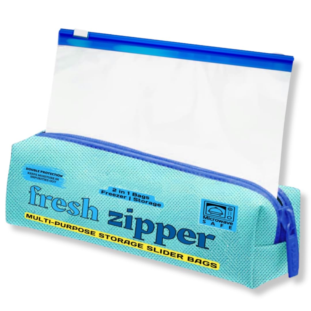 Greentwish Fresh Zipper MultiPurpose Storage Slider Bags | Ziplock Bags For Food Storage | Bpa Free Ldpe Reusable Vegetable Zip