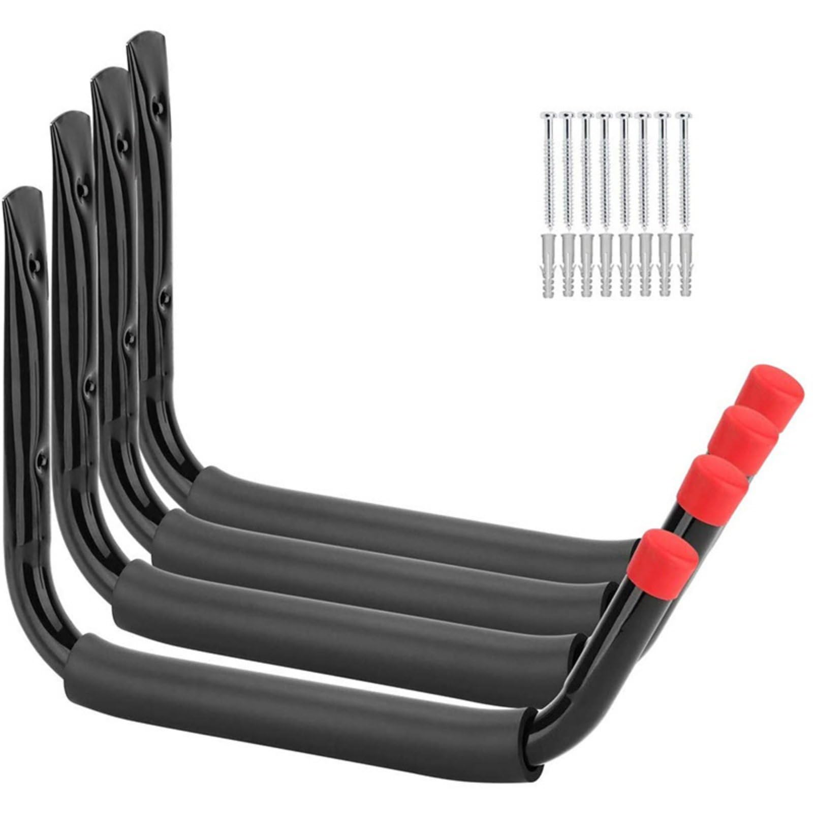 Enakshi 4 Pieces Kayak Storage Hook Thickened Garage Wall Hook Space Saving Kayak Wall Mount For Warehouse, 4Pack|Home & Garden