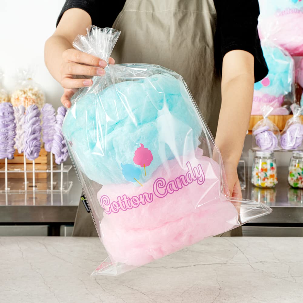 Restaurantware Bag Tek 12 X 18 Inch Bags For Cotton Candy 100 Greaseproof Cotton Candy Bags - Hot & Cold Friendly Freezable Clea