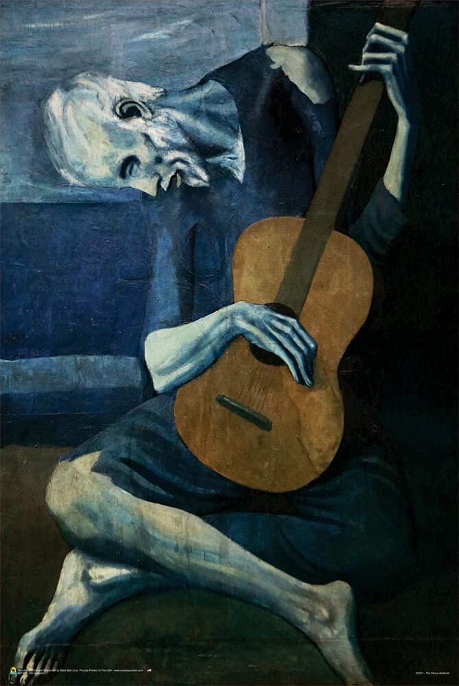 Old Guitarist By Pablo Picasso - Poster - 24'' X 36''