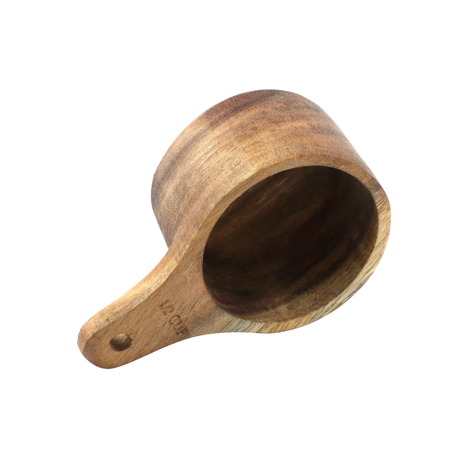 Oedema Wood Measuring Cup Kitchen Utensils 1/2 Cup, For Measuring Liquid, Flour, Nuts