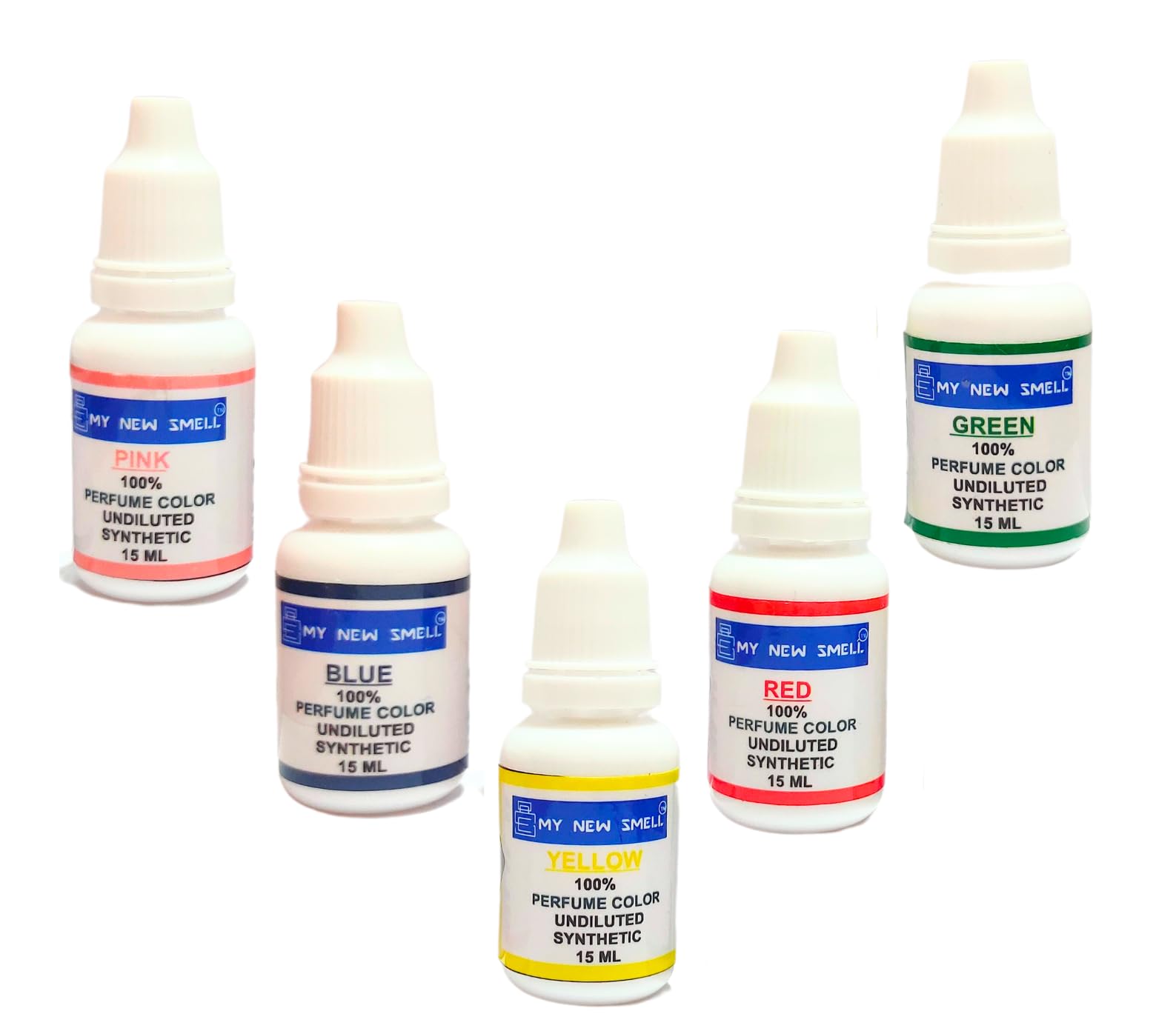 Colors For Perfumes Making Set Of 5 | 15 Ml Each Undiluted Liquid Colors | Green Blue Red Pink Yellow For Perfumes | Room Freshe