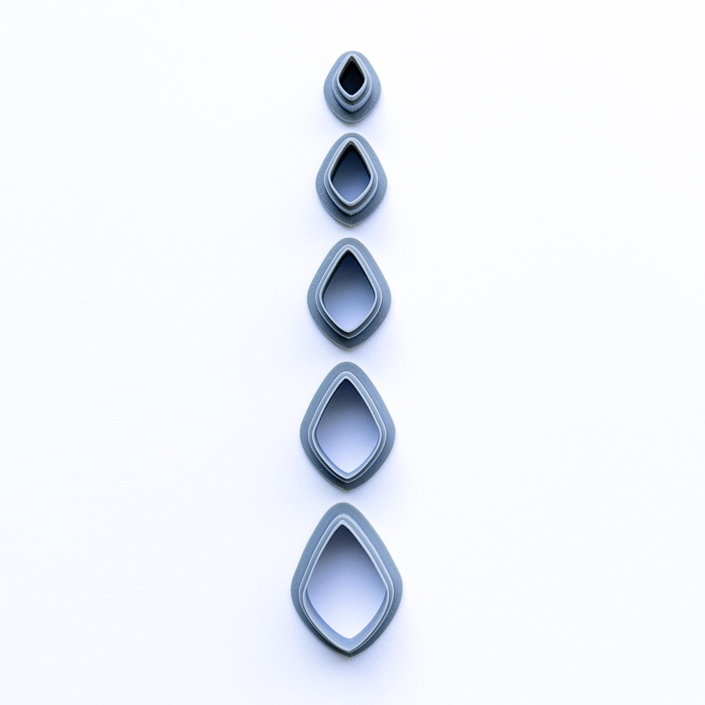 Polymer Clay Cutters - The Clayful Co Petal Pack Set Of 3 - Plastic Cutter For Making Jewelry And Earring Shapes