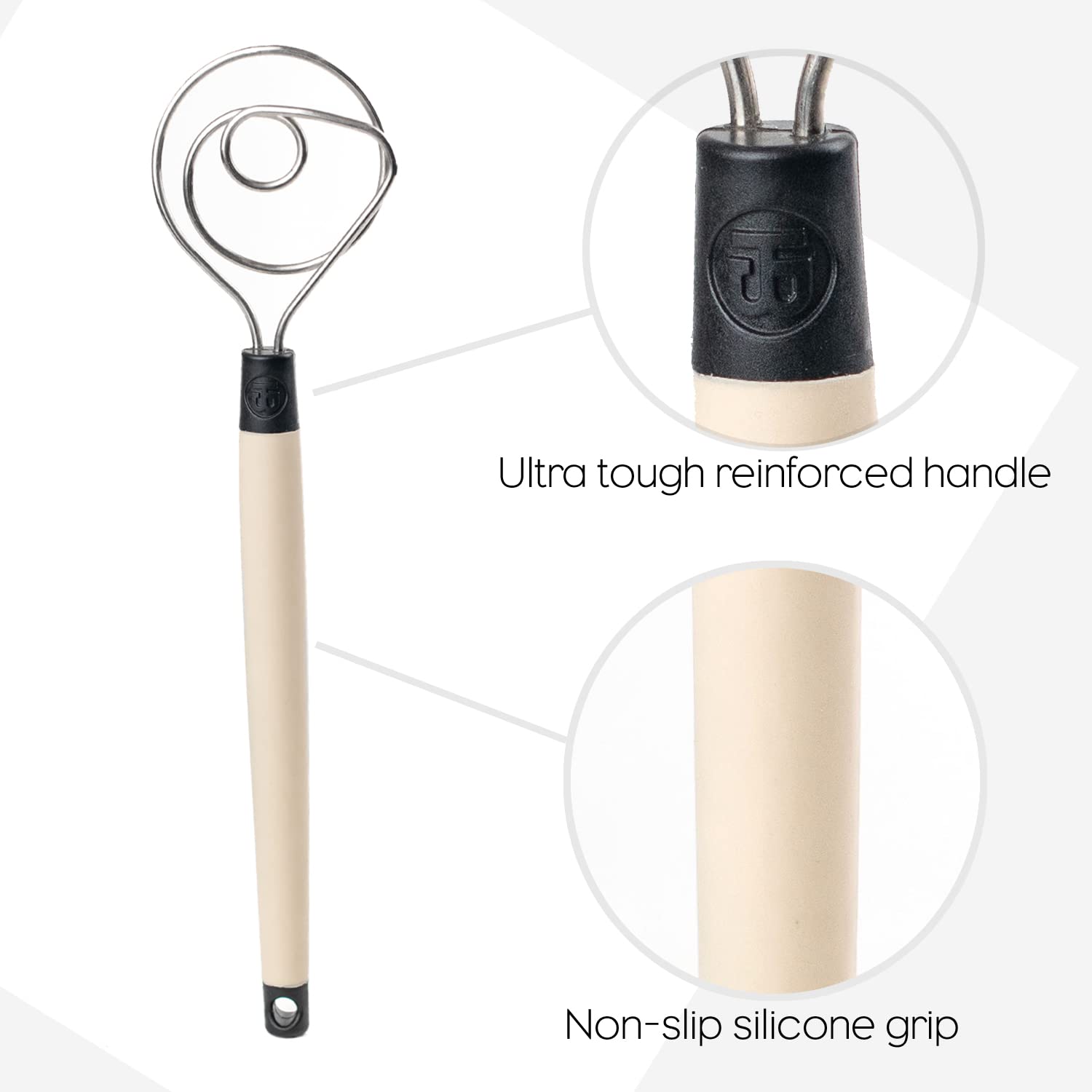 Brod & Taylor Dough Whisk - Heavy Duty Dishwasher-Safe Mixing Tool
