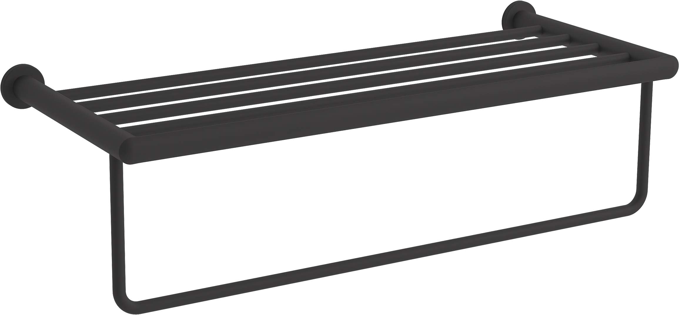 Towel Rack By Kohler, Bathroom Towel Shelf Hotelier, Kumin Collection, Matte Black, K-24552-Bl