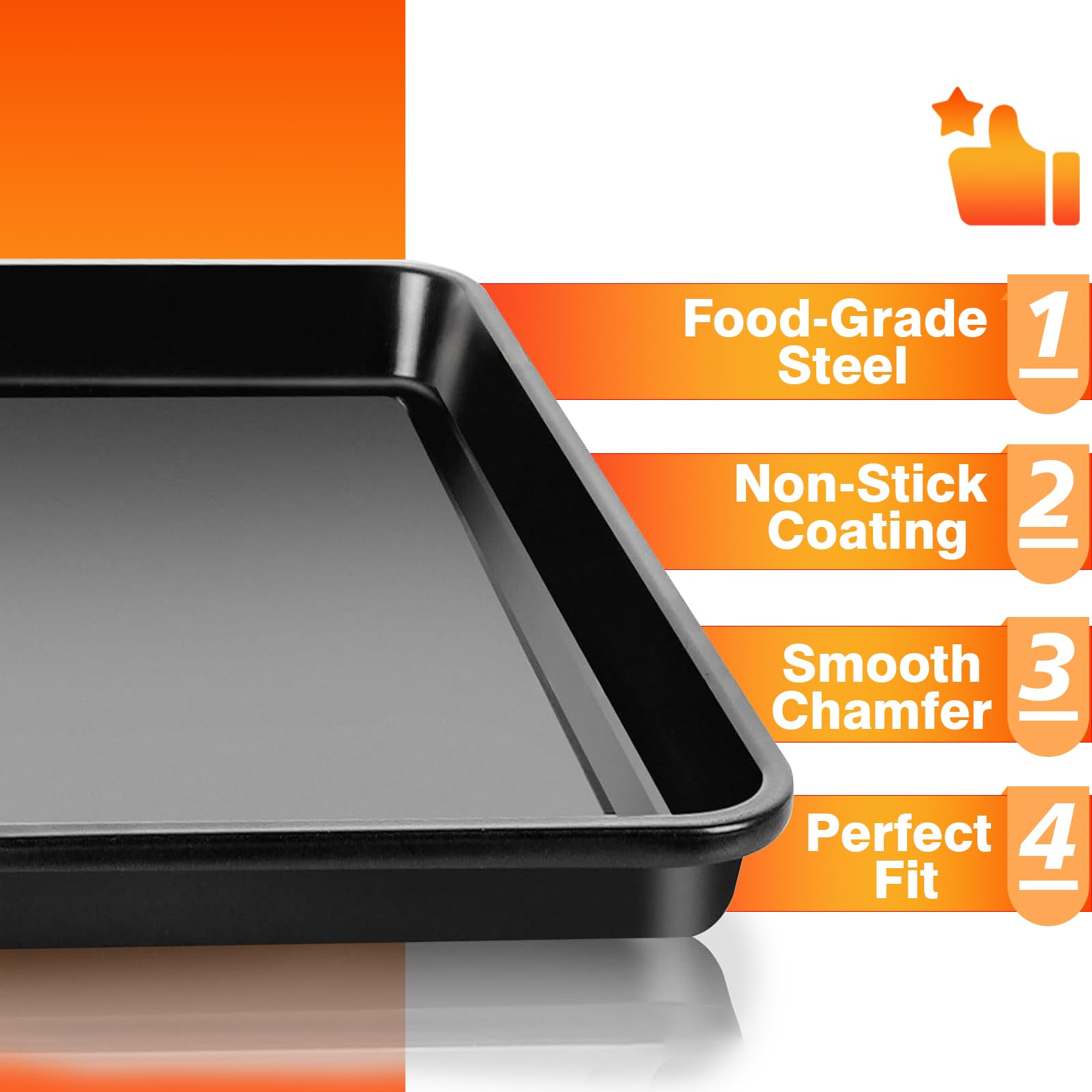Brikinte Replacement Baking Pan for Ninja Foodi SP101, 12in Stainless Steel Mesh Basket & Non-stick Tray
