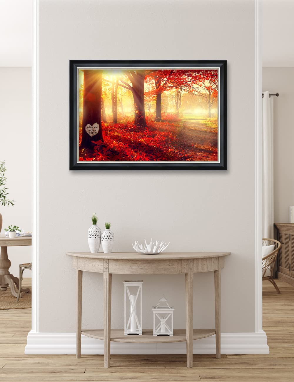 Ipic - You Are My Sunshine, Personalized Ideal Gift Custom Framed Wall Art With Names And Date, Giclee Prints With Solid Wood Fr