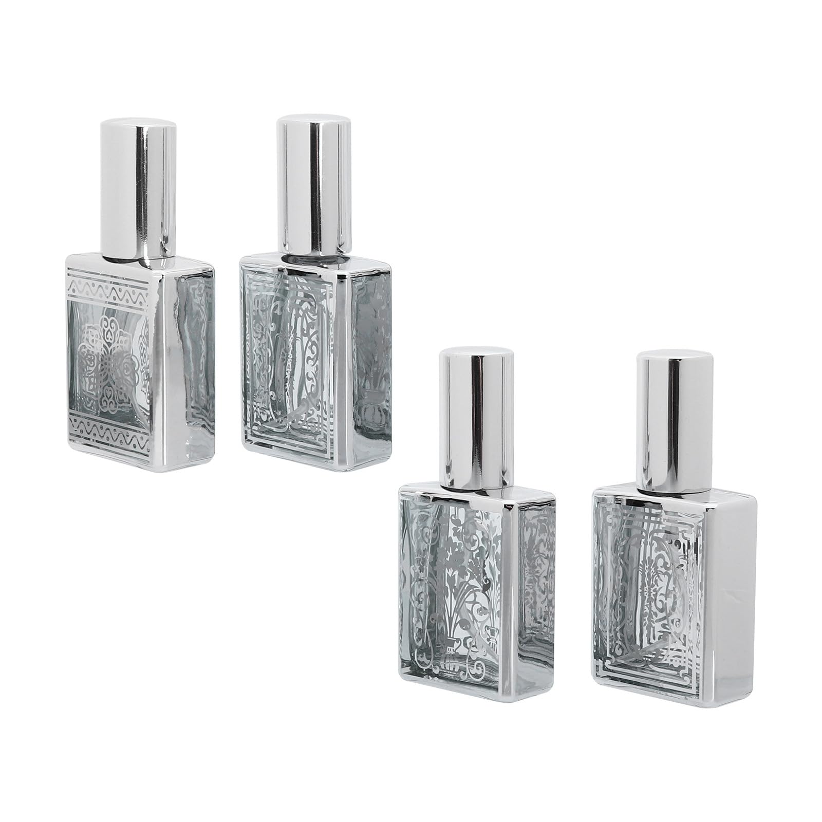 OSOLADY 4PCS Portable Multipurpose Spray Bottles Refillable Perfume Subpacking Containers Compact Travel for Essential Oils and