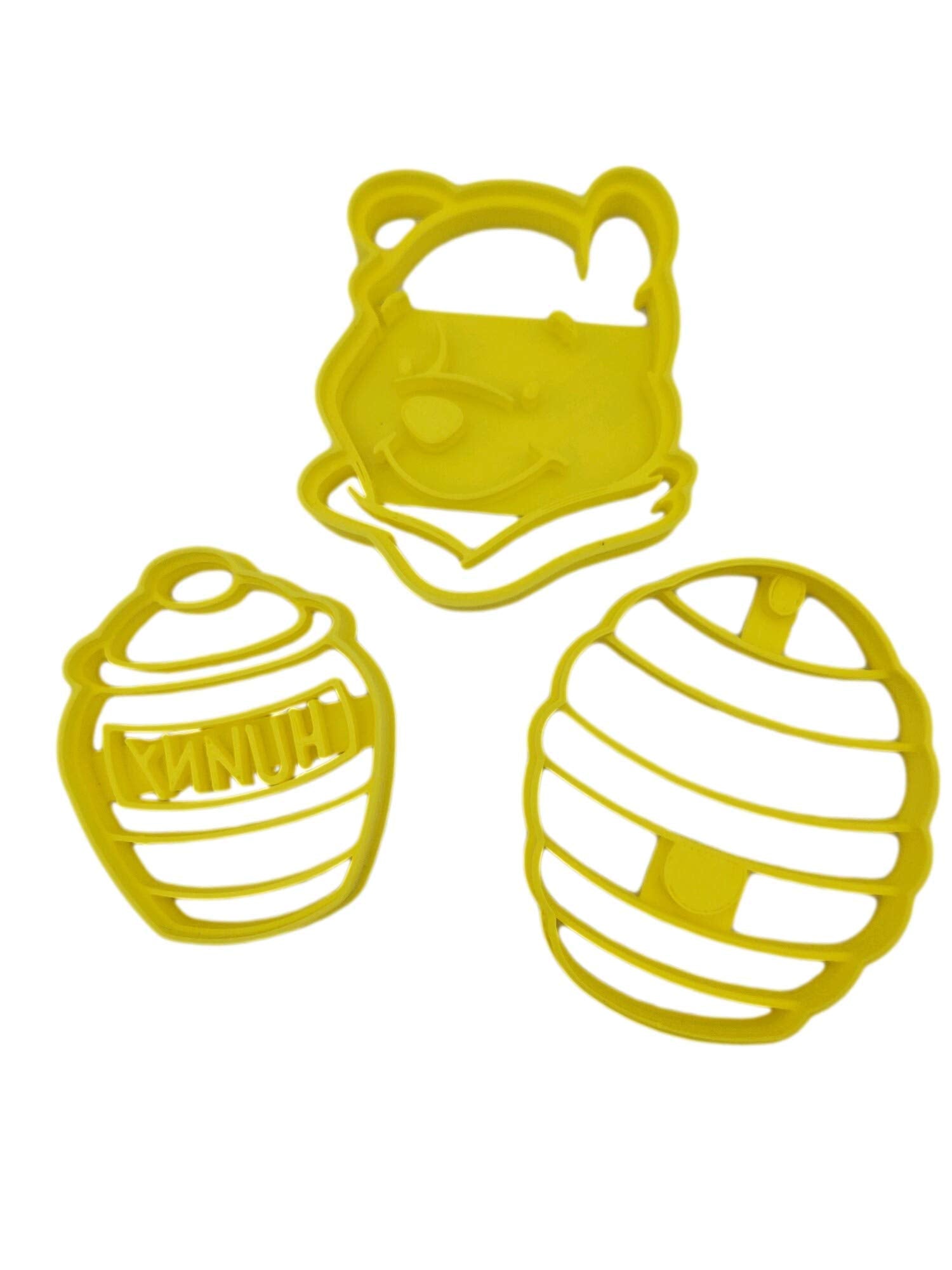Inspired By Winnie The Pooh Cookie Cutters Bear Character Adventure Winnie The Pooh Themed Head Face Honey (Hunny) Pot And Bee H