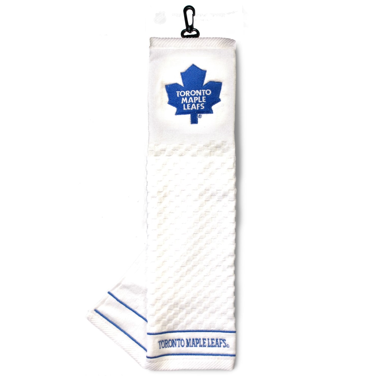 Team Golf Nhl Toronto Maple Leafs Embroidered Golf Towel Embroidered Golf Towel, Checkered Scrubber Design, Embroidered Logo