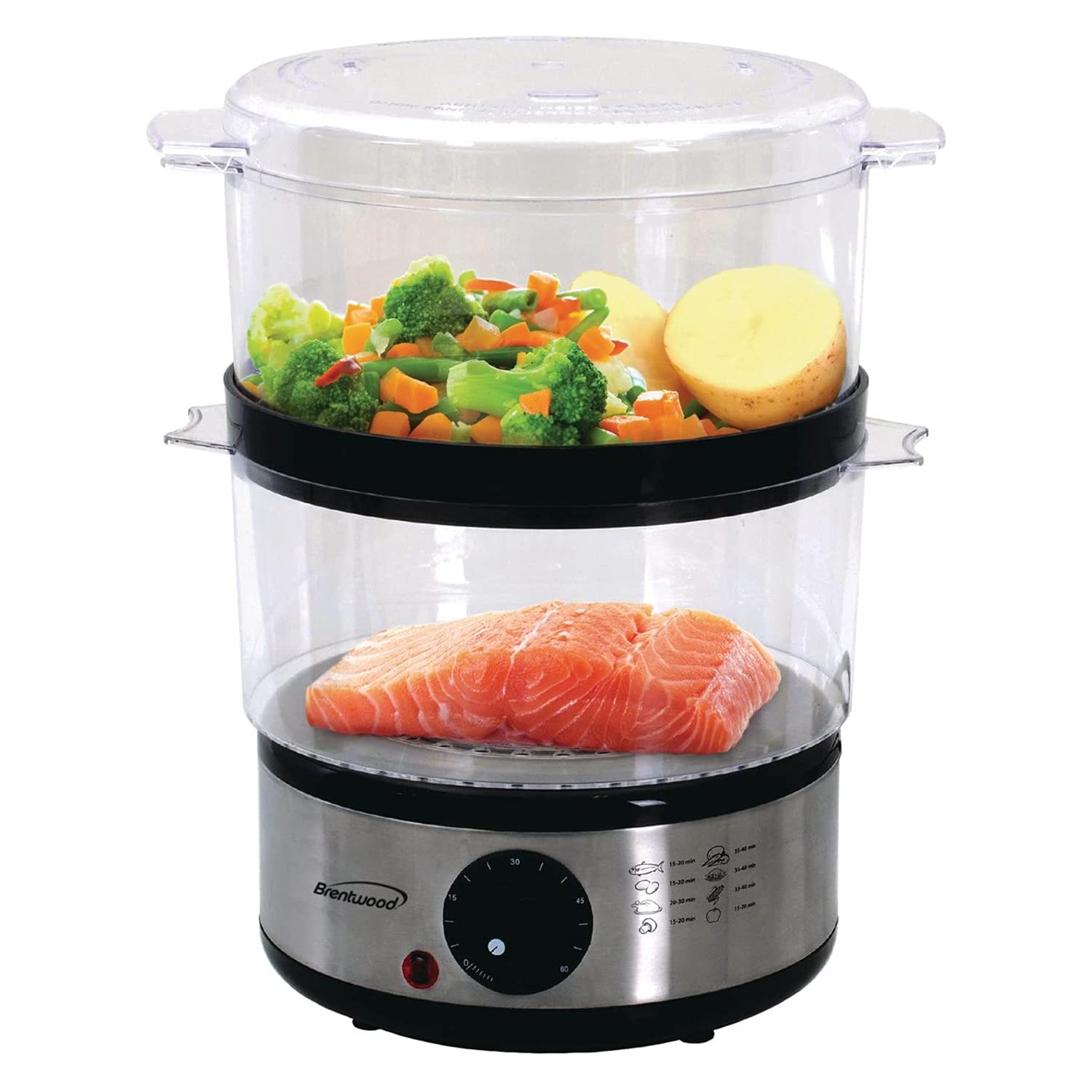 Brentwood Ts-1005 Electric 2-Tier, 5 Quart, Stainless Steel