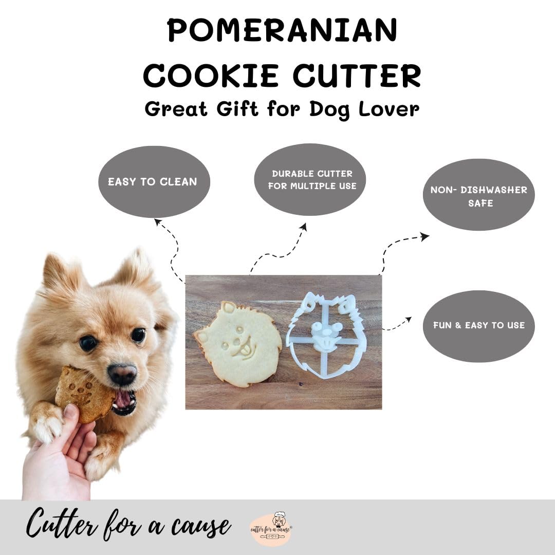 Pomeranian Cookie Cutter And Dog Treat Cutter - Dog Face