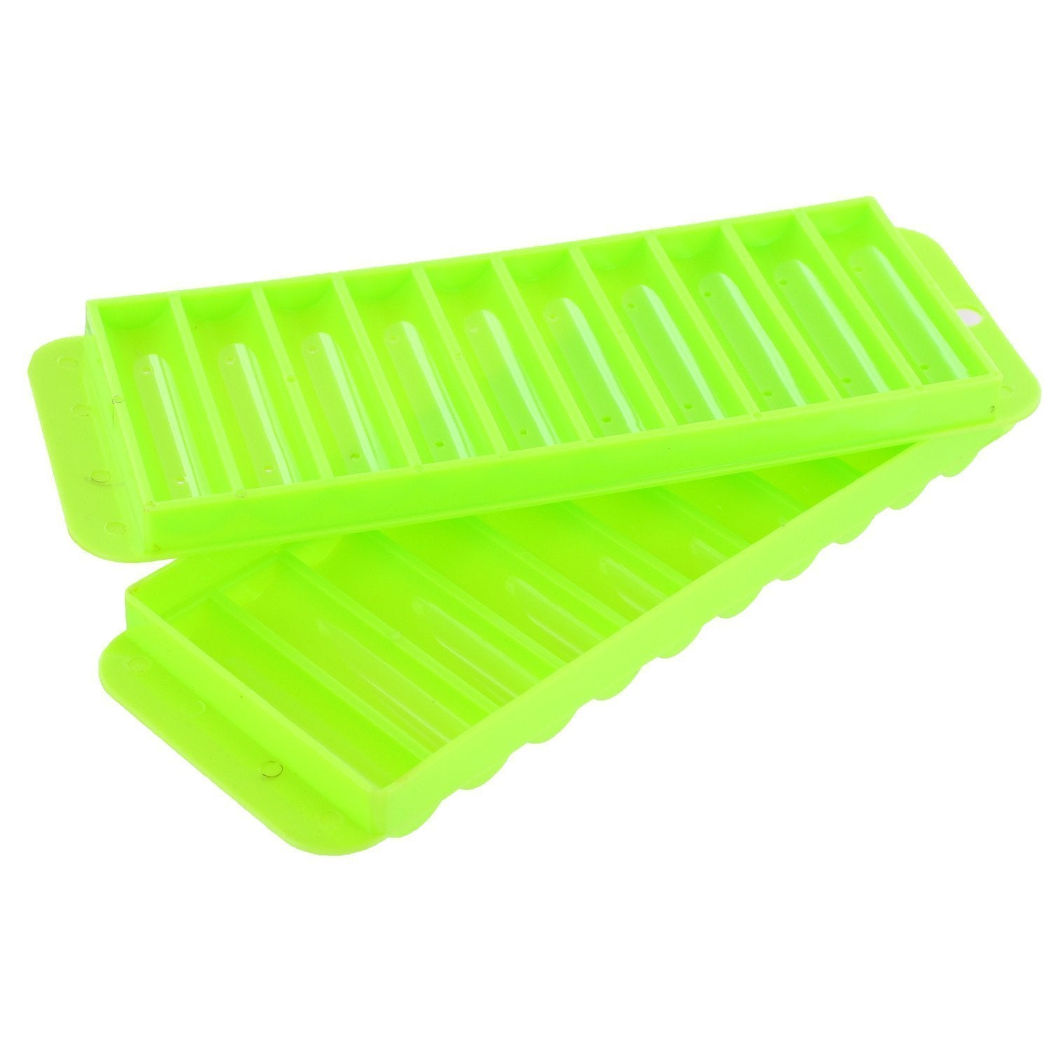 Good Old Values 4 Plastic Ice Tube Trays for Water Bottles - 2pc Set, Colorful, Model COMINHKPR31250