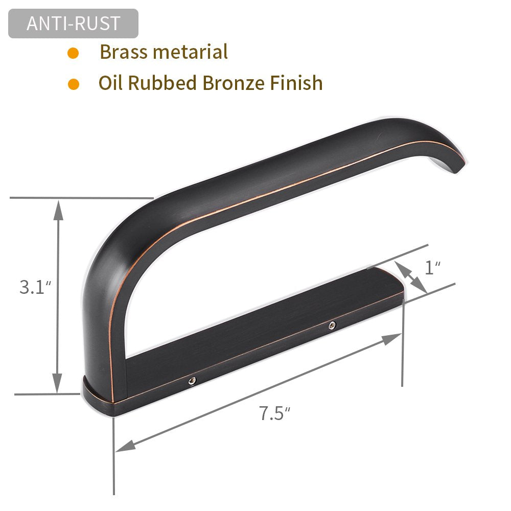 BESy Brass Toilet Tissue Paper Holder Oil Rubbed Bronze Bathroom Accessories Wall Mounted  Rust Protection