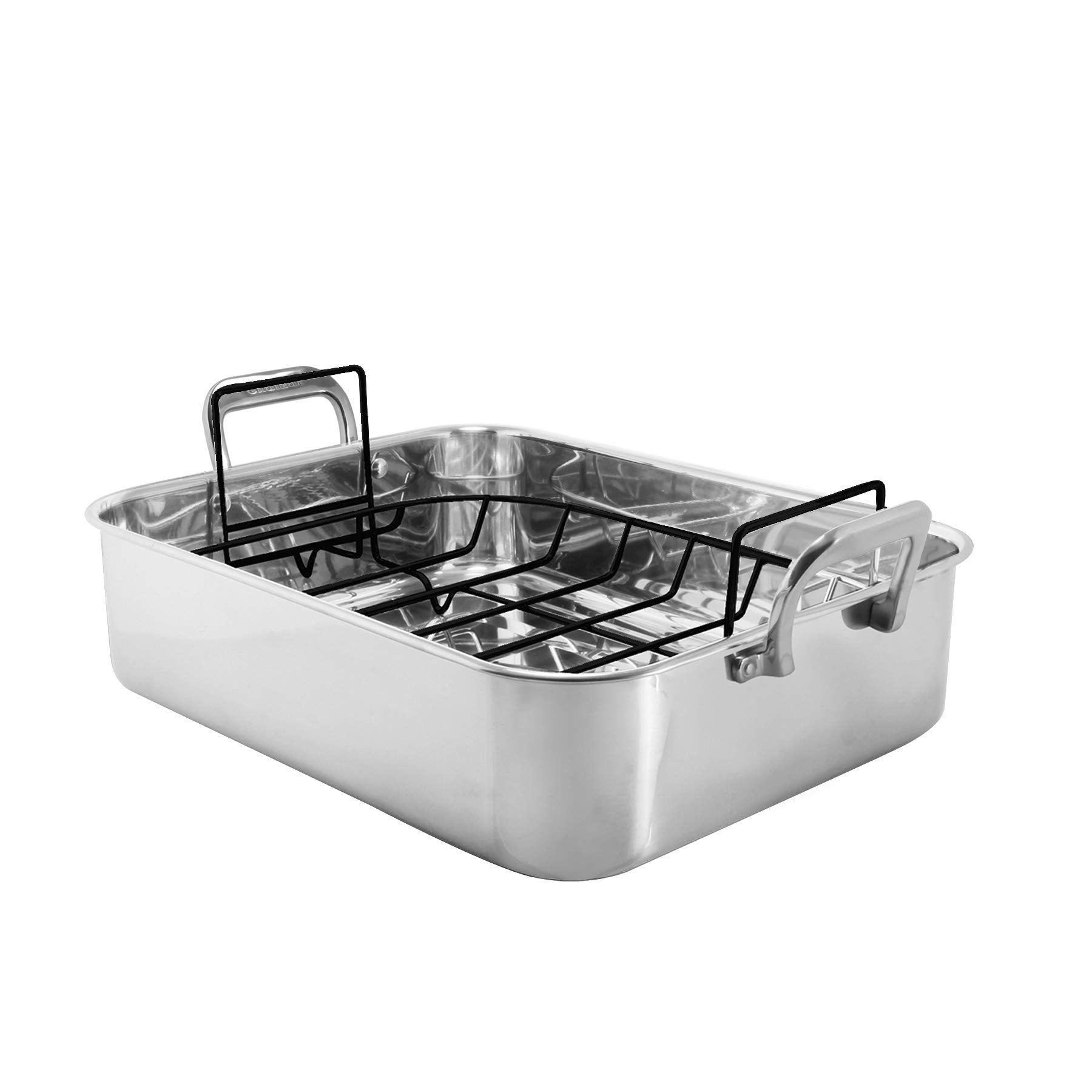 Chantal Stainless Steel Roasting Pan With Non Stick Roasting Rack, 15.5''X12.25''X4'' (Sl60-38Rkc)