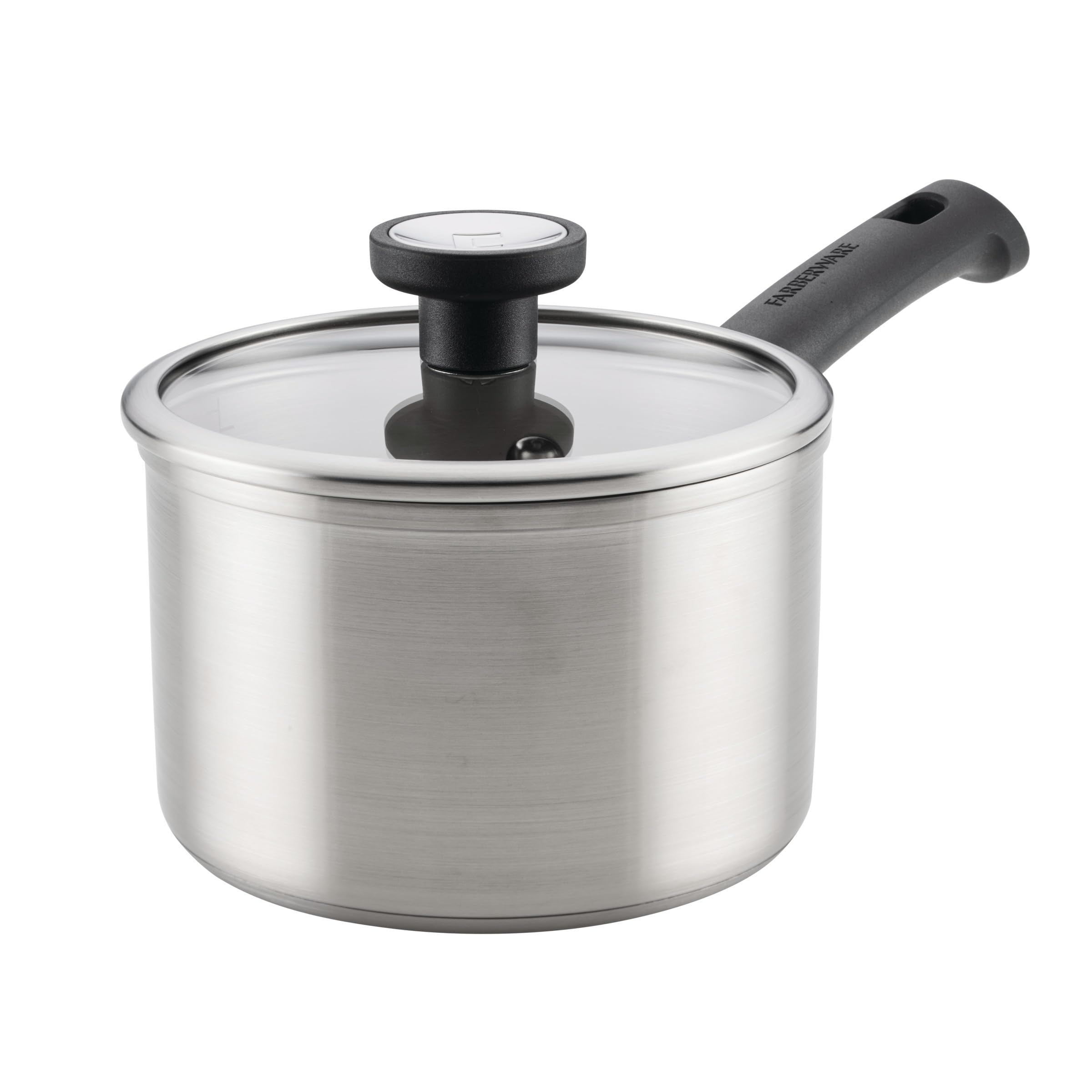 Farberware TrueCook Stainless Steel Saucepan with Lid, 2Quart