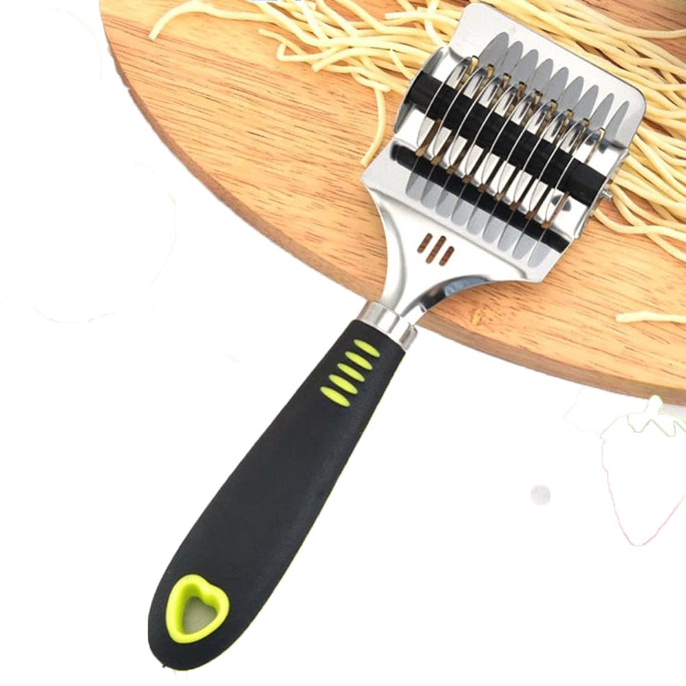 Noodle Lattice Roller, Small Home Noodle Cutter Stainless Steel Docker Dough Cutter Mincer Spaghetti Maker For Kitchen Cooking T
